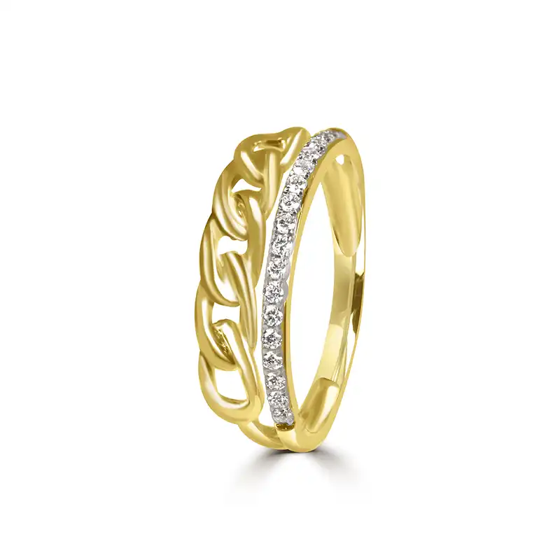 18K Yellow Gold Diamond Ring